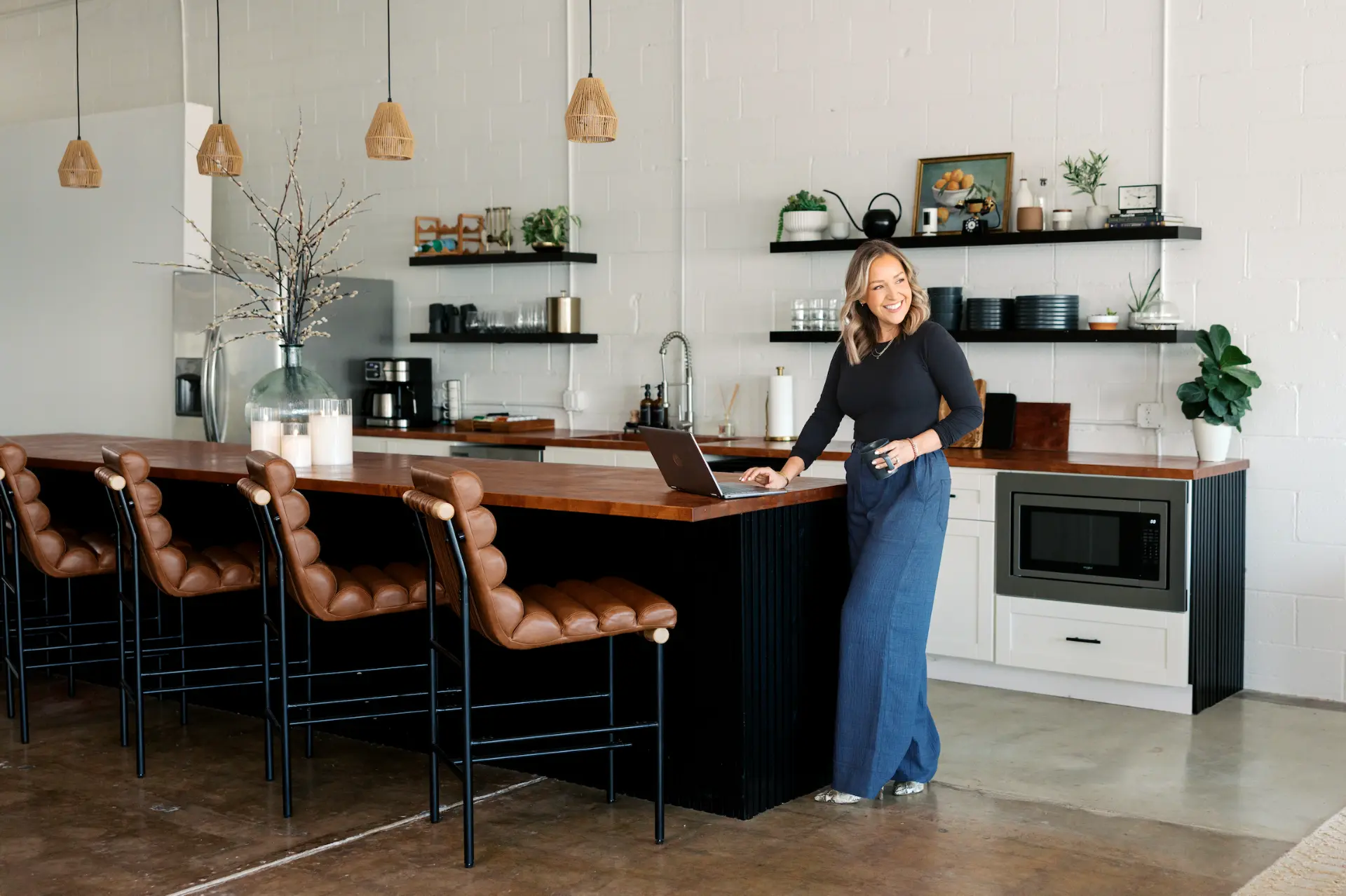 Jess Swaim, founder of JLS Hospitality, in her Dallas studio